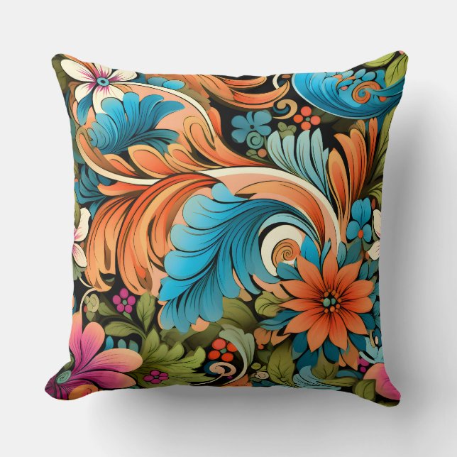 Almofada Funkadelic Floral Botânica (Frente)