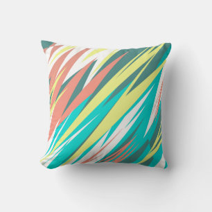 Almofada Funky Abstrato Art Pastel Turquoise White