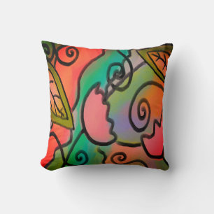 Almofada Funky Abstrato Floral