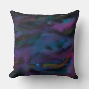 Almofada Funky abstrato smokey purga a cor da água