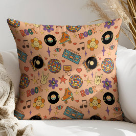 Almofada Funky Floral Pillow 70s Pastel Pop for Decor