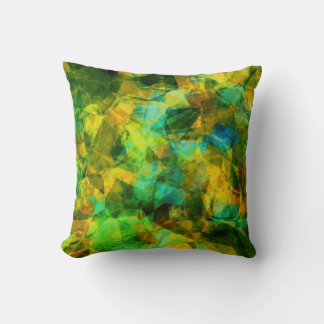 Almofada Funky Greens Moderno Design Abstrato