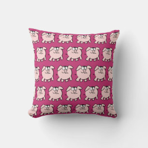 Almofada Funny 2 Cartoon Pig Escolher Travesseiro Quadrado