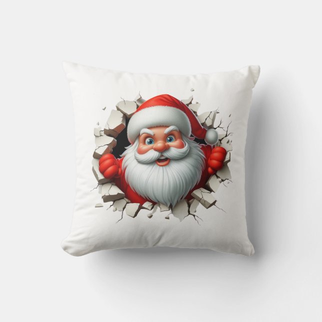 Almofada Funny 3D Santa Claus Christmas Holiday Design (Frente)