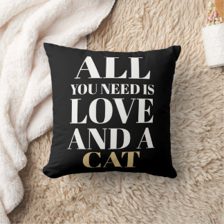 Almofada Funny All You Need Is Love And A Cat 