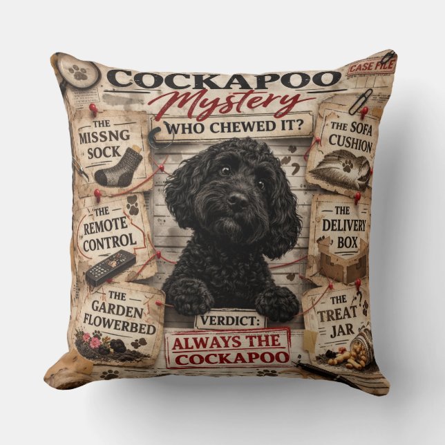 Almofada Funny Cockapoo Cushion unique gift (Frente)