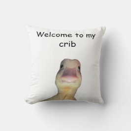 Almofada Funny Duck Meme – “Welcome to My Crib” Cute Animal