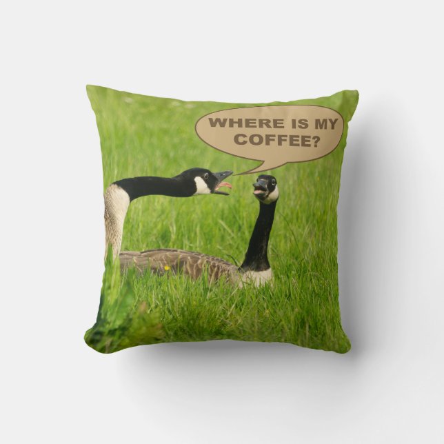 Almofada Funny Goose - Where Is My Coffee (Frente)