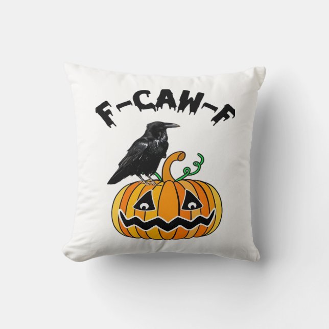 Almofada Funny Gothic Crow Humor F-Caw-F Essential (Frente)