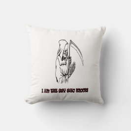 Almofada Funny Grim Reaper Citação Louca Noite de Halloween