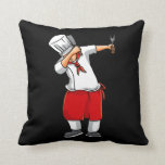 Almofada Funny Hibachi Chef Comida japonesa<br><div class="desc">Engraçado Dabbing Hibachi Chef Comida Japonês Cook Lover.</div>