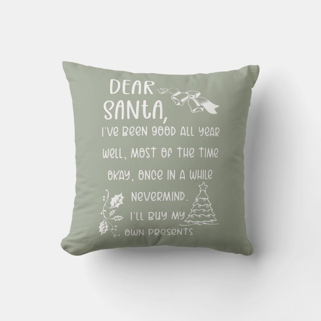 Almofada Funny Letter to Santa Christmas Xmas gifts (Frente)