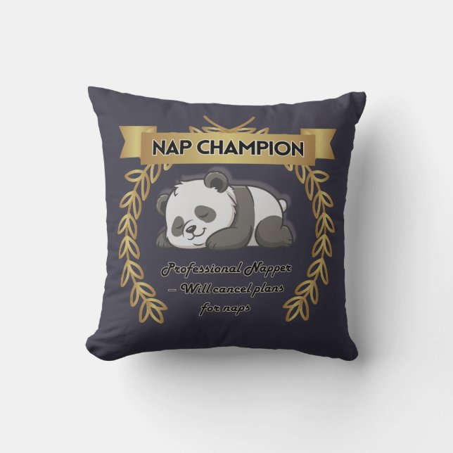 Almofada Funny Nap Champion Pillow – Cute Panda Cushion (Frente)