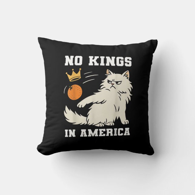 Almofada Funny No Kings in America Retro Classic Style (Frente)