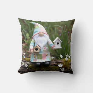 Almofada Funny Patchwork Gnome: Home Sweet Birdhouse