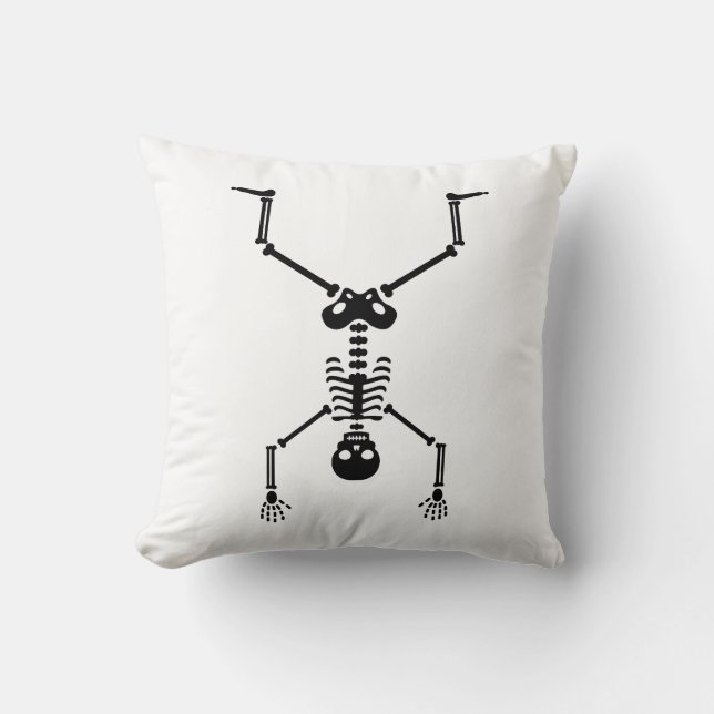 Almofada Funny skull doing handstand (Frente)