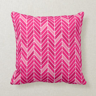 Almofada Fuschia Cantilevered do estreito de Chevron