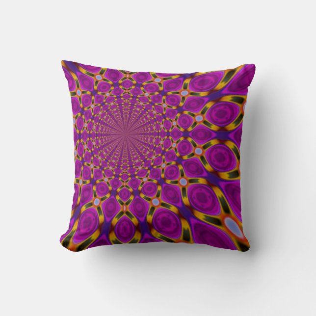 Almofada Fuschia Kaleidoscopes Rosa Cushion (Frente)