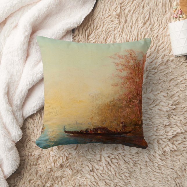 Almofada Fusine, Environs De Venise - Félix Ziem (Cobertor)