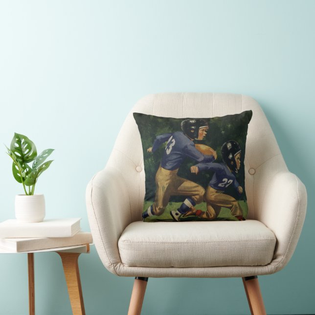 Almofada Futebol Antigo, Crianças, Meninos Praticando Espor (Cadeira)