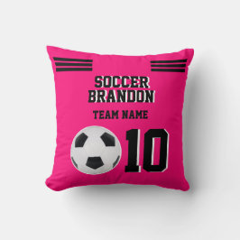 Almofada futebol fuchia travesseiro decorativo personalizad