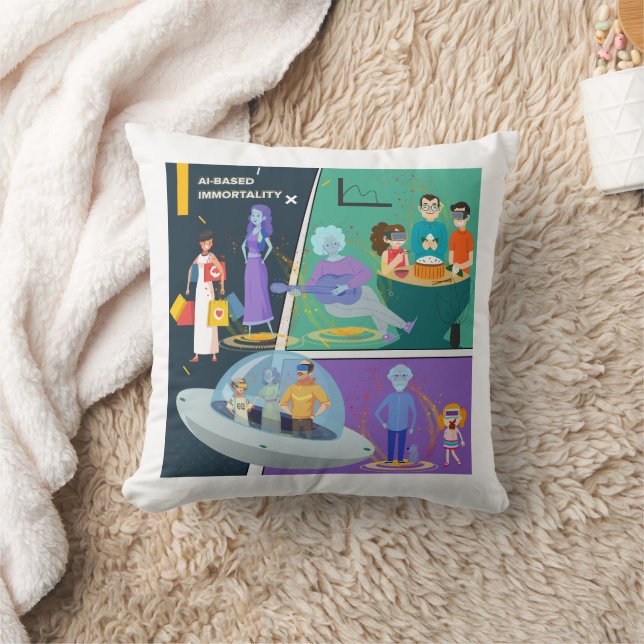 Almofada Futuro com Histórias em quadrinhos AI - Família (Cobertor)
