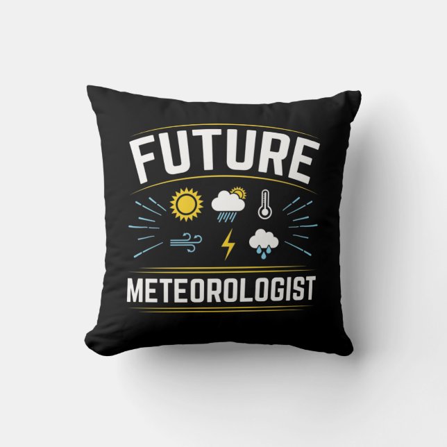 Almofada Futuro Meteorologista Estudante de Meteorologia (Frente)