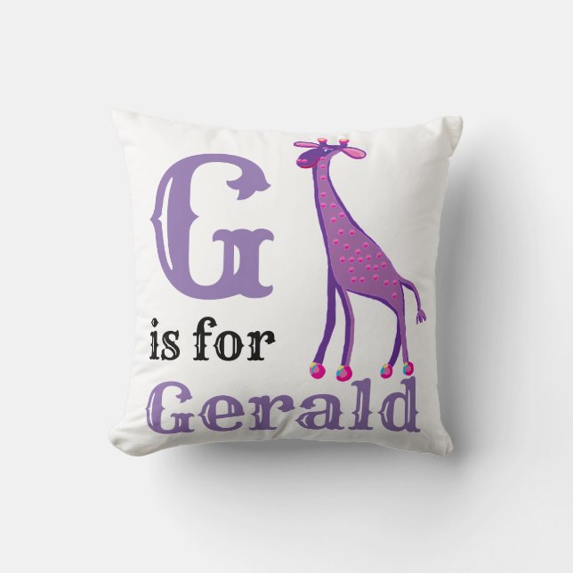 Almofada G é para o menino Gerald  (Frente)