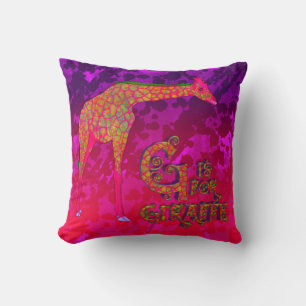 Almofada G é para Travesseiro decorativo Quadrado Giraffee