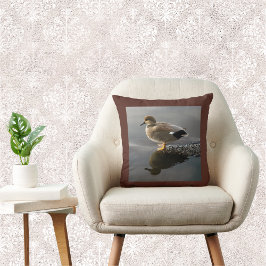 Almofada Gadwell Duck Brown Square Travesseiro decorativo