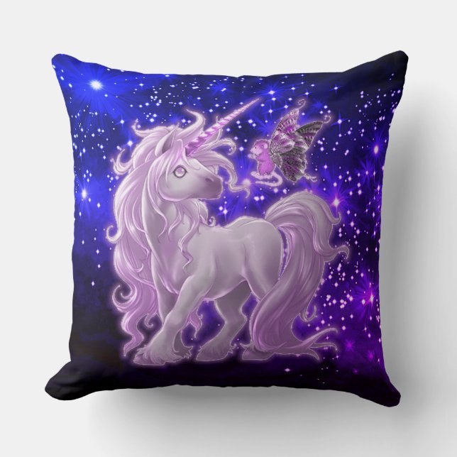 Almofada Galaxy Sparkle Pink Unicorn (Frente)