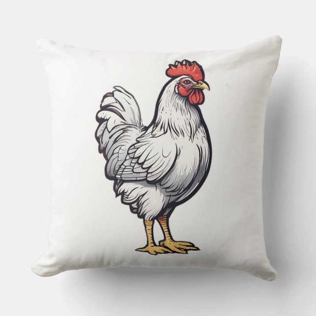 Almofada Galinha Branca (Frente)