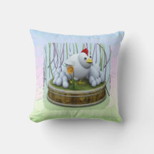 Galinha com muitos ovos travesseiro decorativo