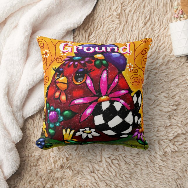 Almofada Galinha Floral Chunky Chunky Branca Personalizada (Cobertor)