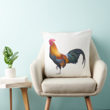 Galo de fazenda rustica de cor vibrante