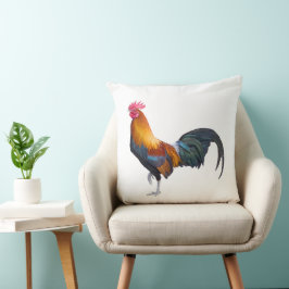 Almofada Galo de fazenda rustica de cor vibrante