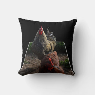 Almofada Galo Fluffy Escondido E Hen, Jogue Cushion.