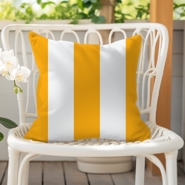 Almofada Gamas de Cabana Vertical Amarelo e Branco Saffron (Criador carregado)
