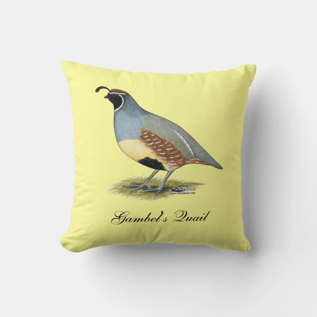 Almofada Gambel's Desert Quail (Frente)