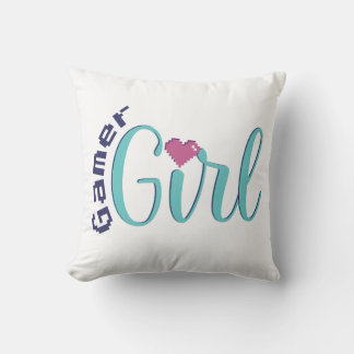 Almofada Gamer Girl Throw Pillow - Perfect Gaming Gift