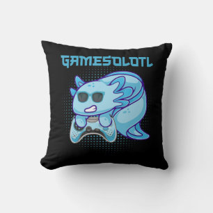 Almofada Gamesolotl Axolotl Video Gamer Kawaii Animes Kids 