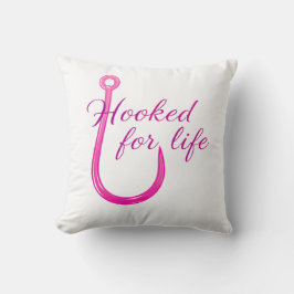 Almofada Gancho de Pesca Rosa Hooked for Life