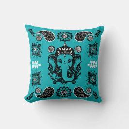 Almofada Ganesha Themed Hindu Art Print