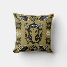 Almofada Ganesha Themed Hindu Art Print