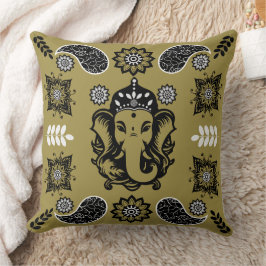 Almofada Ganesha Themed Hindu Art Print