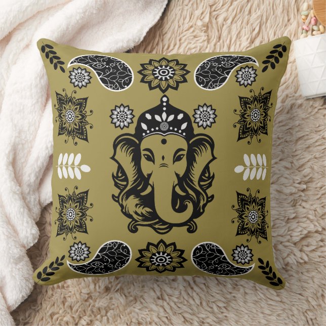 Almofada Ganesha Themed Hindu Art Print (Cobertor)