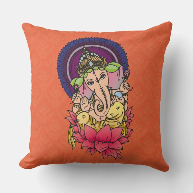 ALMOFADA GANESHA - TRAVESSEIRO DECORATIVO (Frente)