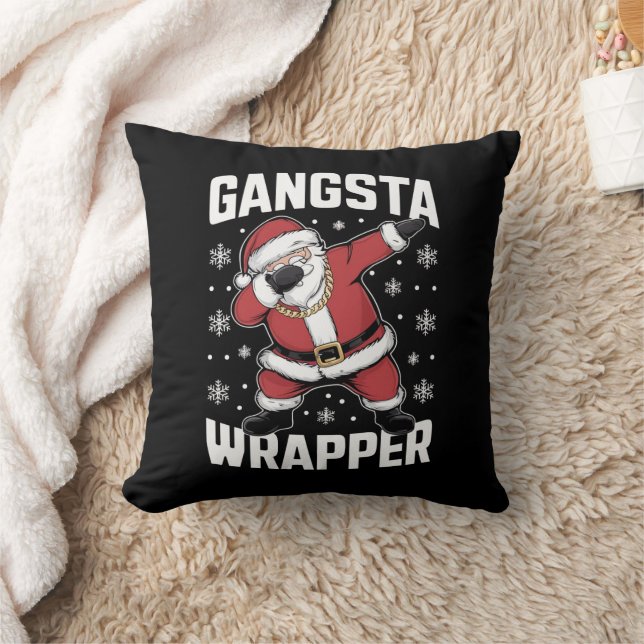 Almofada Gangsta Wrapper Funny Dabbing Papai noel Natal (Cobertor)