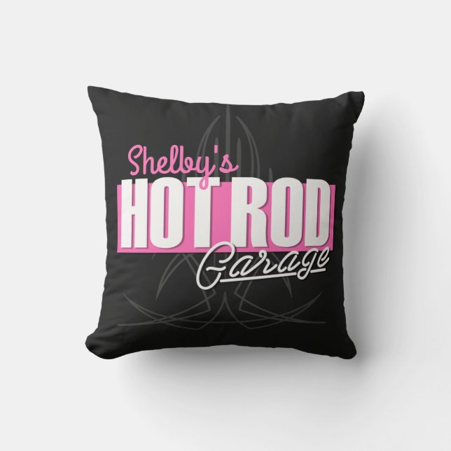 Almofada Garagem de Rod Quente Pinstripes (Frente)