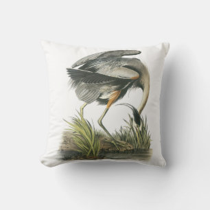 Almofada Garça-real de grande azul por Audubon